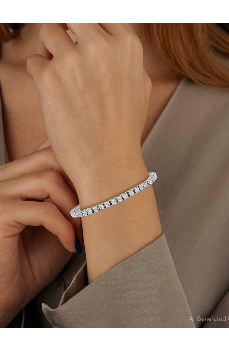 Bliss Diamond 8 TCW 14k Gold Round Diamond Tennis Bracelet Lab Grown, Alternate, color, 14K White Gold