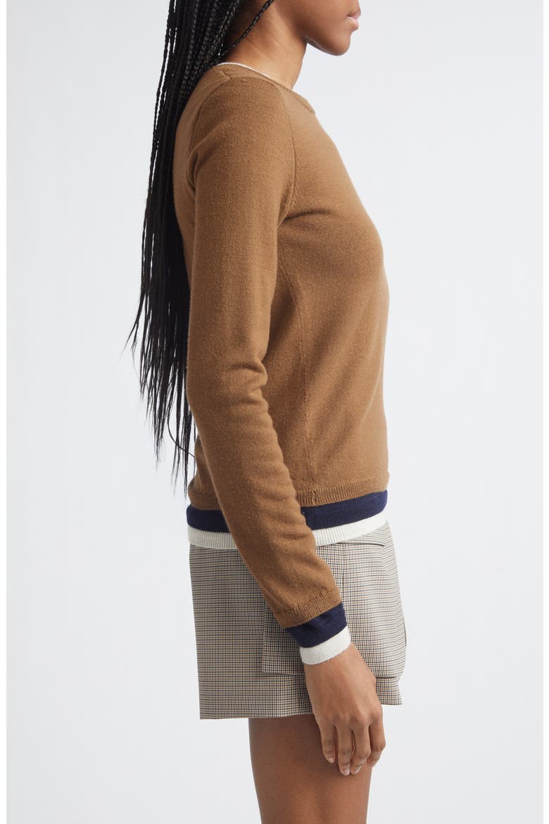 Triple Layer Merino Wool Sweater, Alternate, color, BROWN/ MID/ IVY