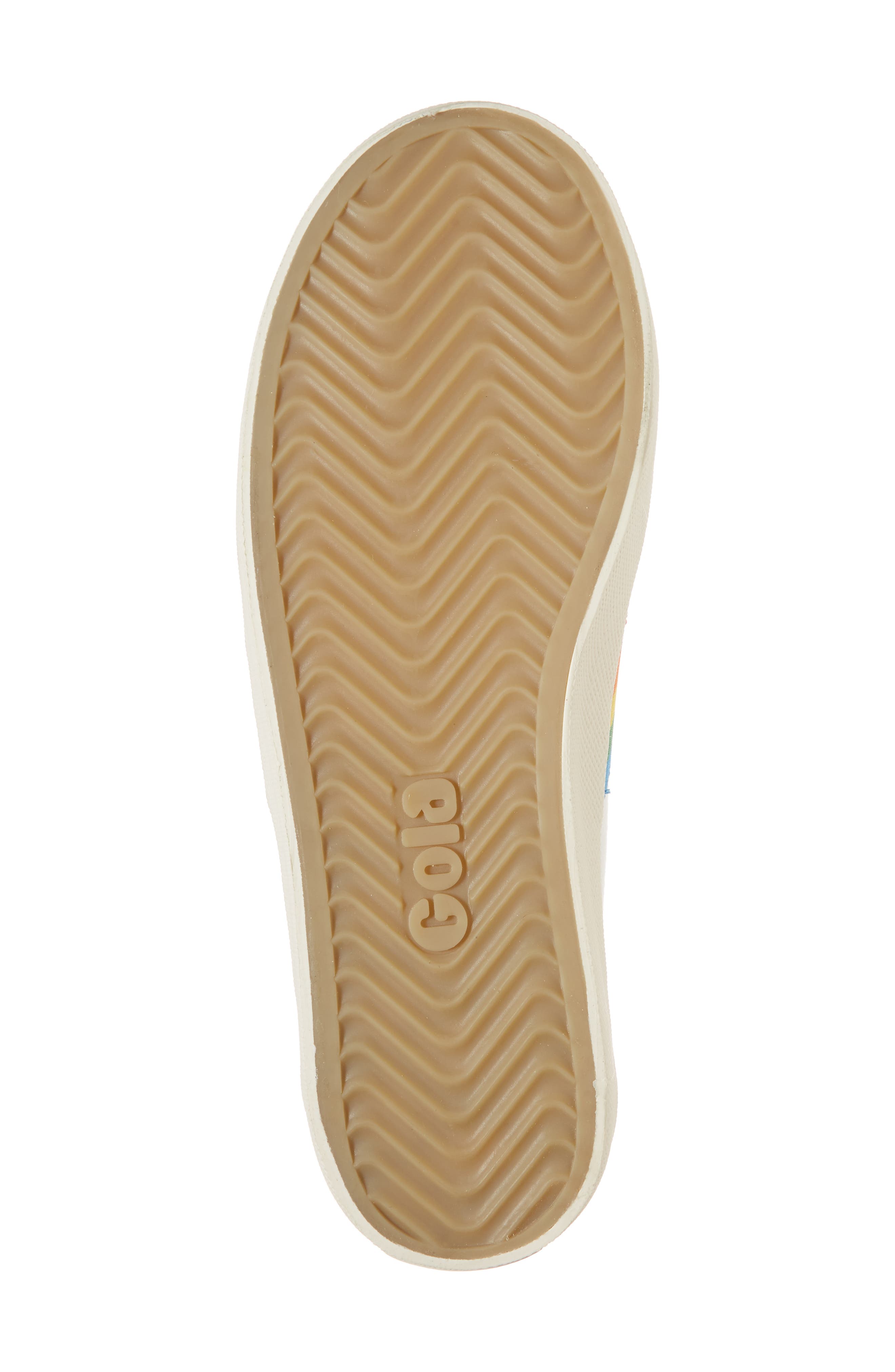 Gola Coaster Rainbow Striped Sneaker, Alternate, color, Off White/ Multi Canvas