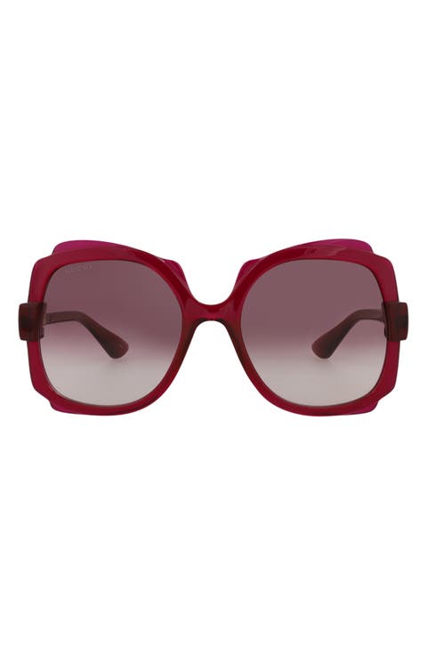 57mm Oval Fashion Sunglasses