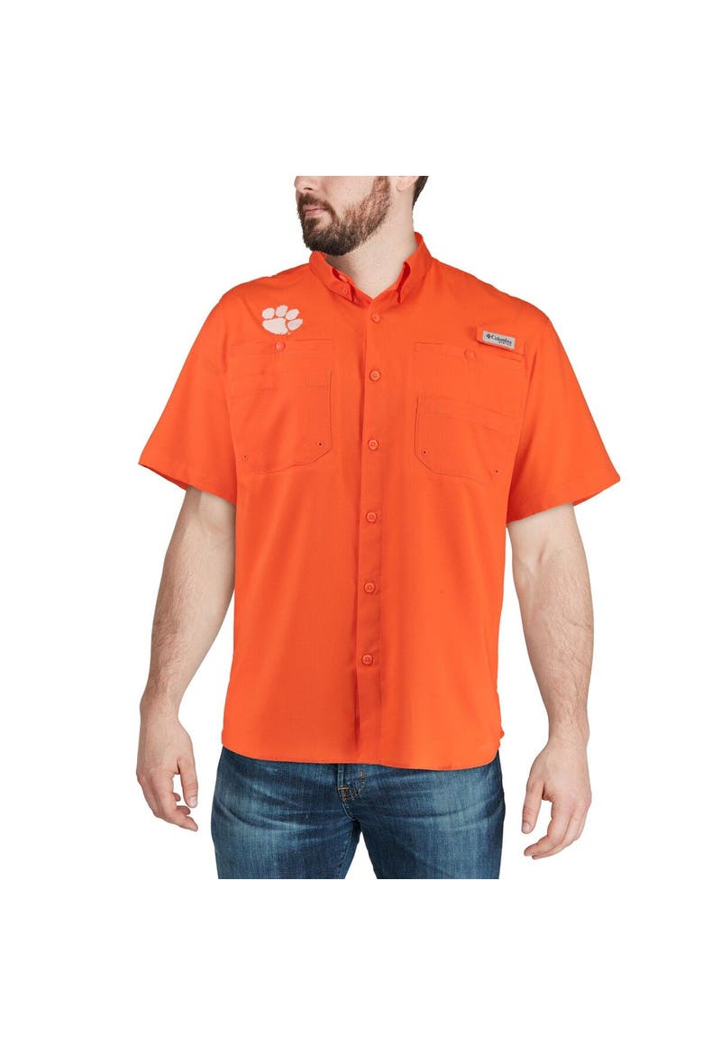 Men's Columbia Orange Clemson Tigers PFG Tamiami Shirt, Alternate, color, Orange
