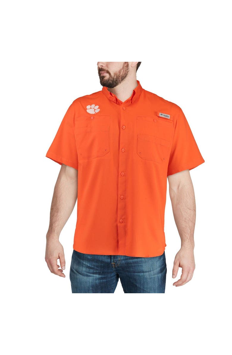 Columbia Men's Columbia Orange Clemson Tigers PFG Tamiami Shirt, Alternate, color, Orange