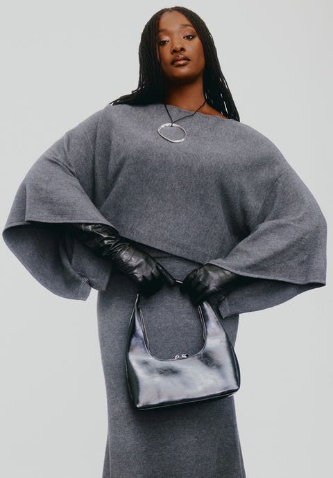 Draped Cropped Sweater