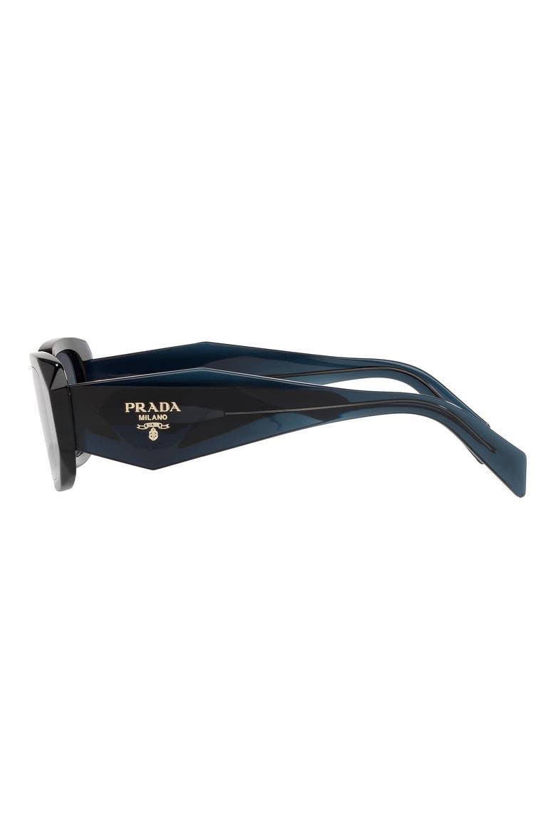Runway 49mm Rectangular Sunglasses, Alternate, color, BLUE CRYSTAL/ BLUE