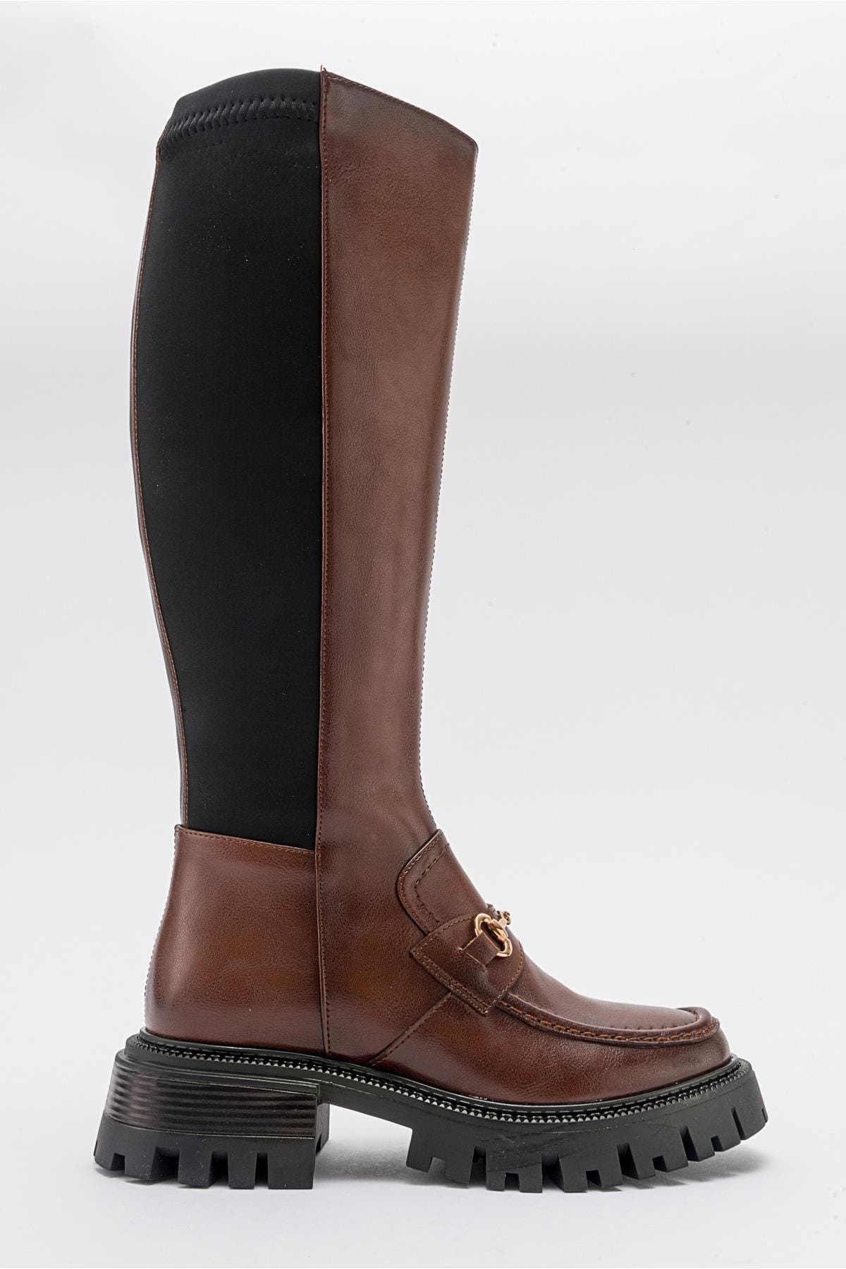 Cognac Stretch Faux Leather