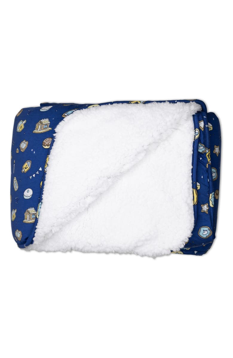 Bellabu Bear Kids' Hanukkah Cookies Print Reversible Blanket, Alternate, color, 
