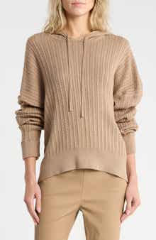 Cable Stitch Cotton & Cashmere Hoodie
