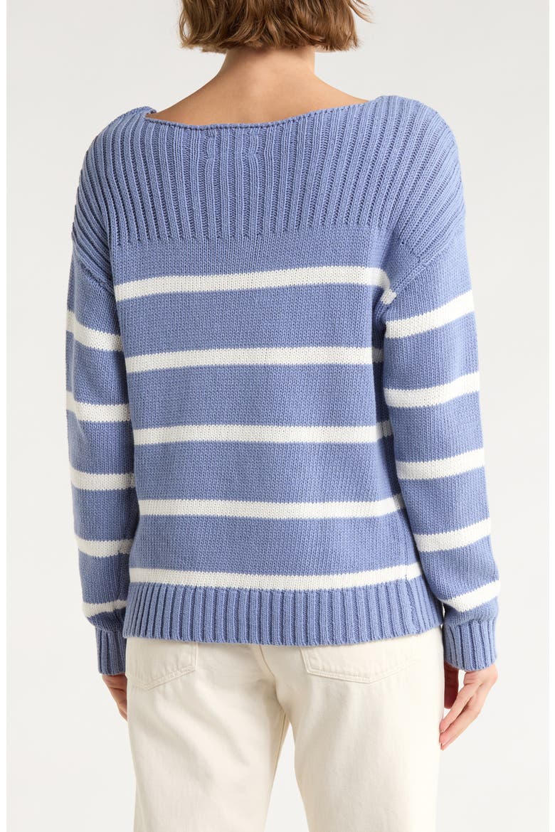 Stripe Boat Neck Sweater, Alternate, color, STONEWASH STRIPE