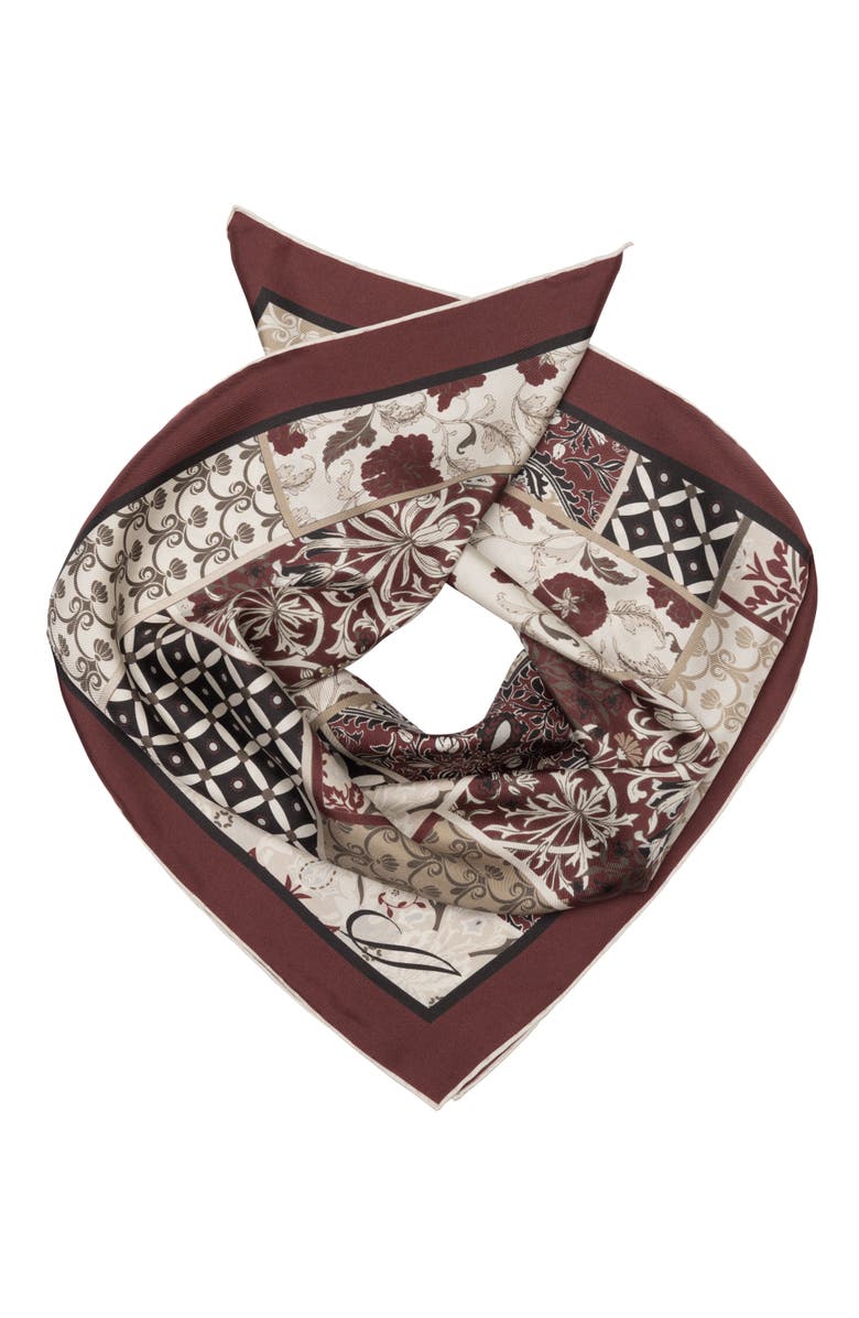 Elizabetta Napoli - Hand Rolled Silk Neckerchief for Men, Alternate, color, Maroon