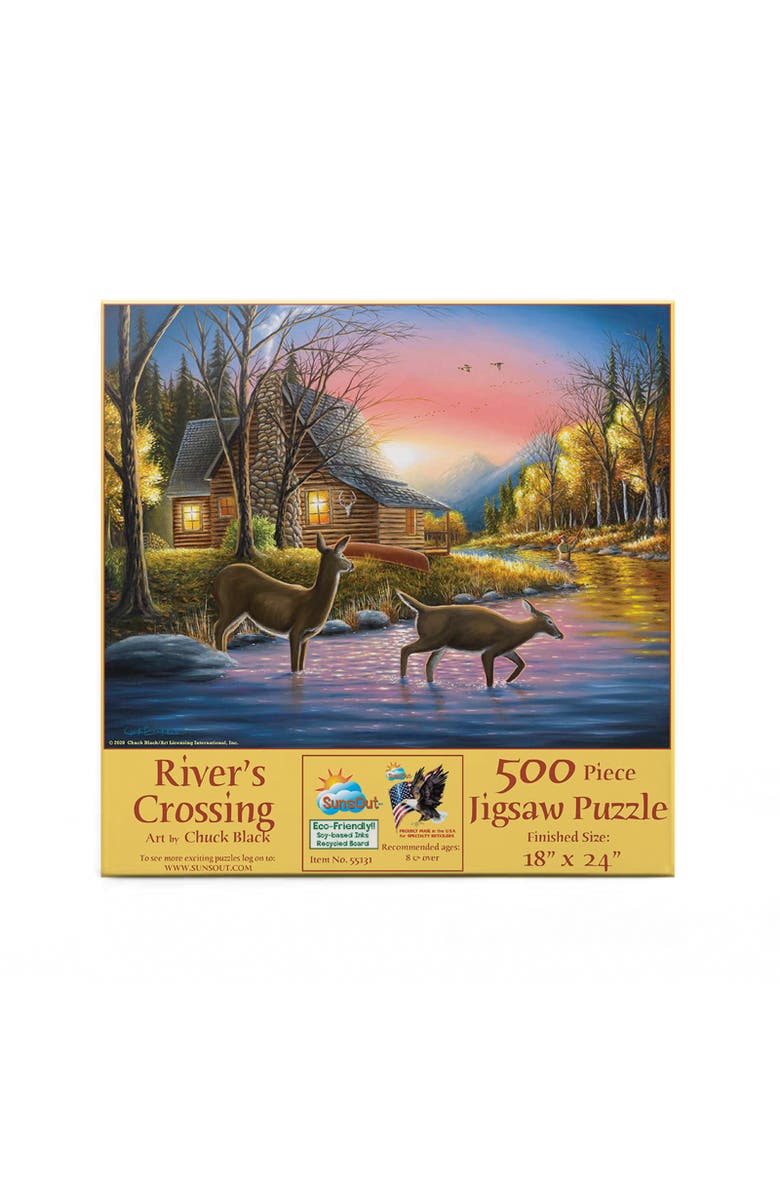 Sunsout River's Crossing 500 piece Jigsaw Puzzle for Adults, Alternate, color, Multicolor