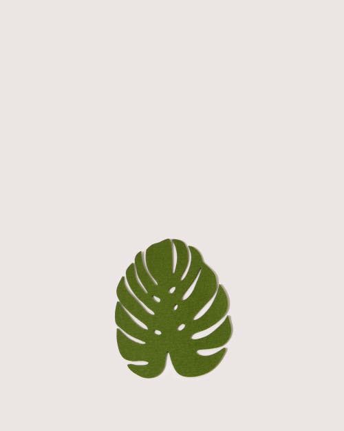Graf & Lantz Graf Lantz Merino Wool Medium Monstera Trivet In Loden Green