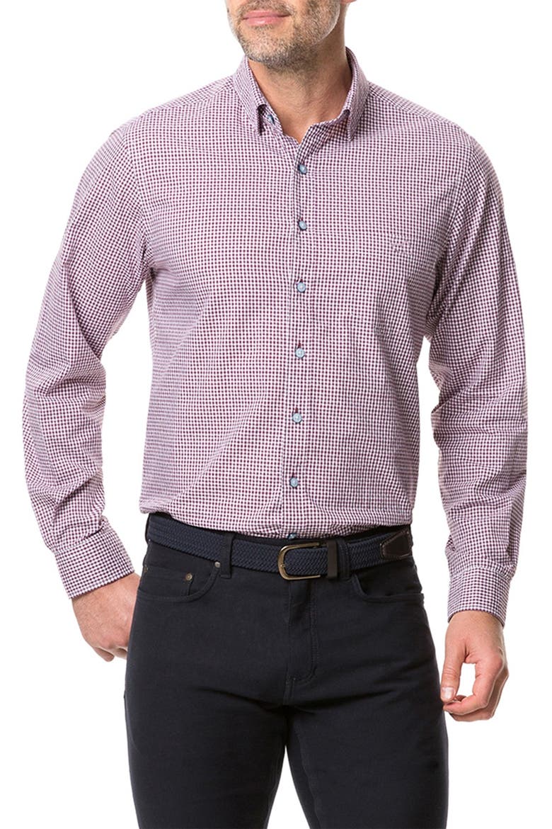Glenariffe Long Sleeve Shirt, Main, color, BURGUNDY