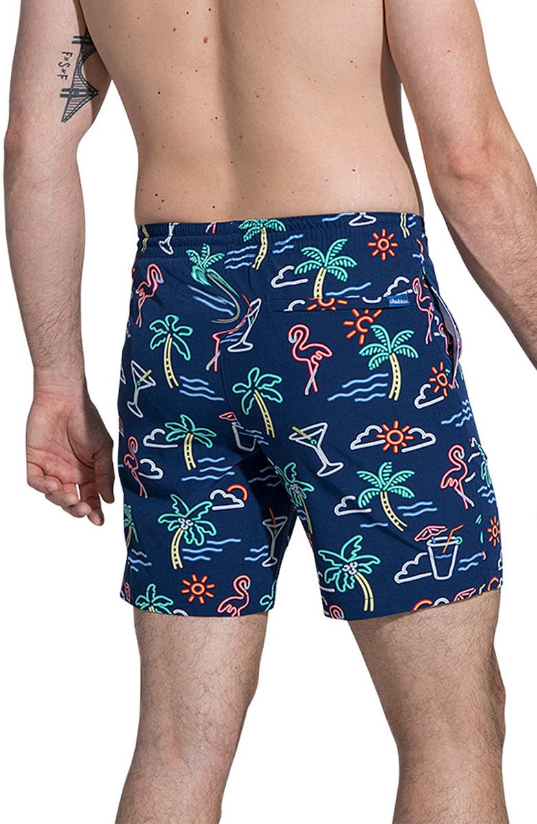 Chubbies Tropicadas 7-Inch Swim Trunks, Alternate, color, Navy