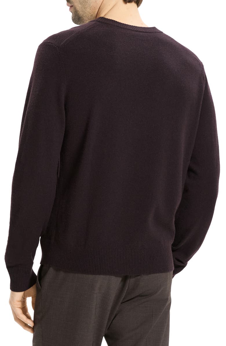 Theory Hilles Cashmere Sweater, Alternate, color, Deep Eggplant