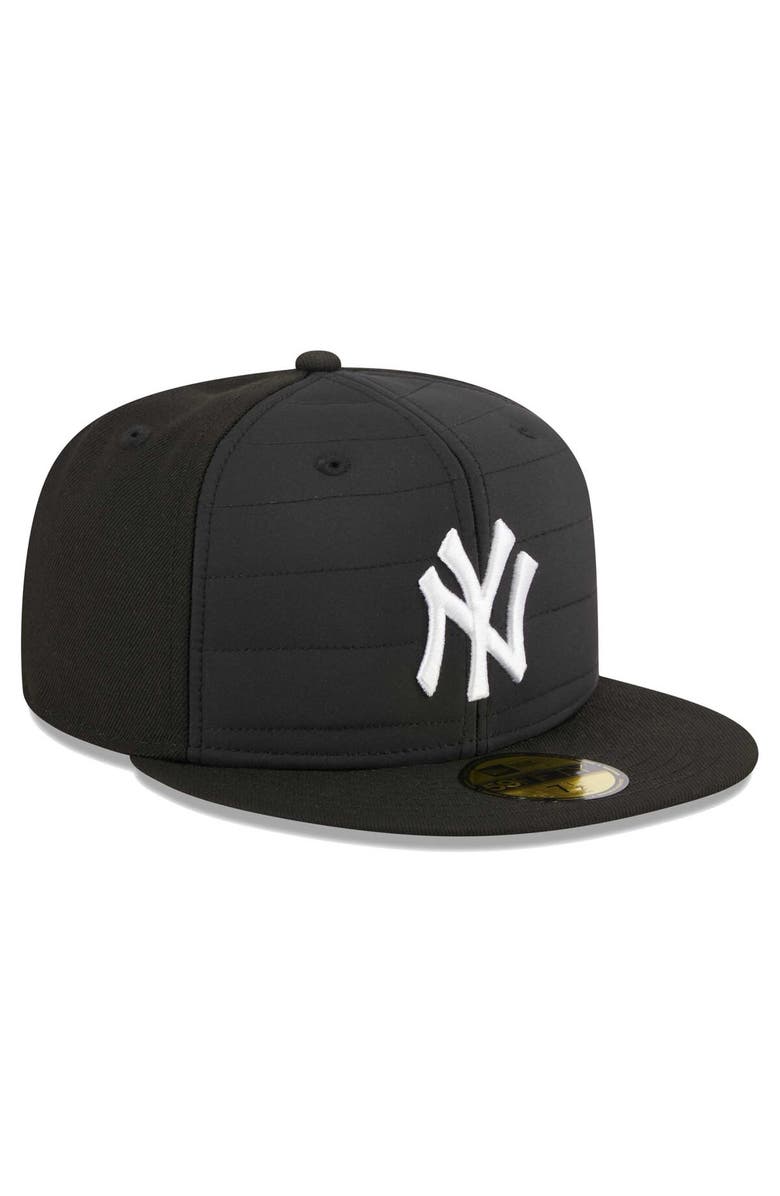 New Era Men's New Era Black New York Yankees Quilt 59FIFTY Fitted Hat, Alternate, color,