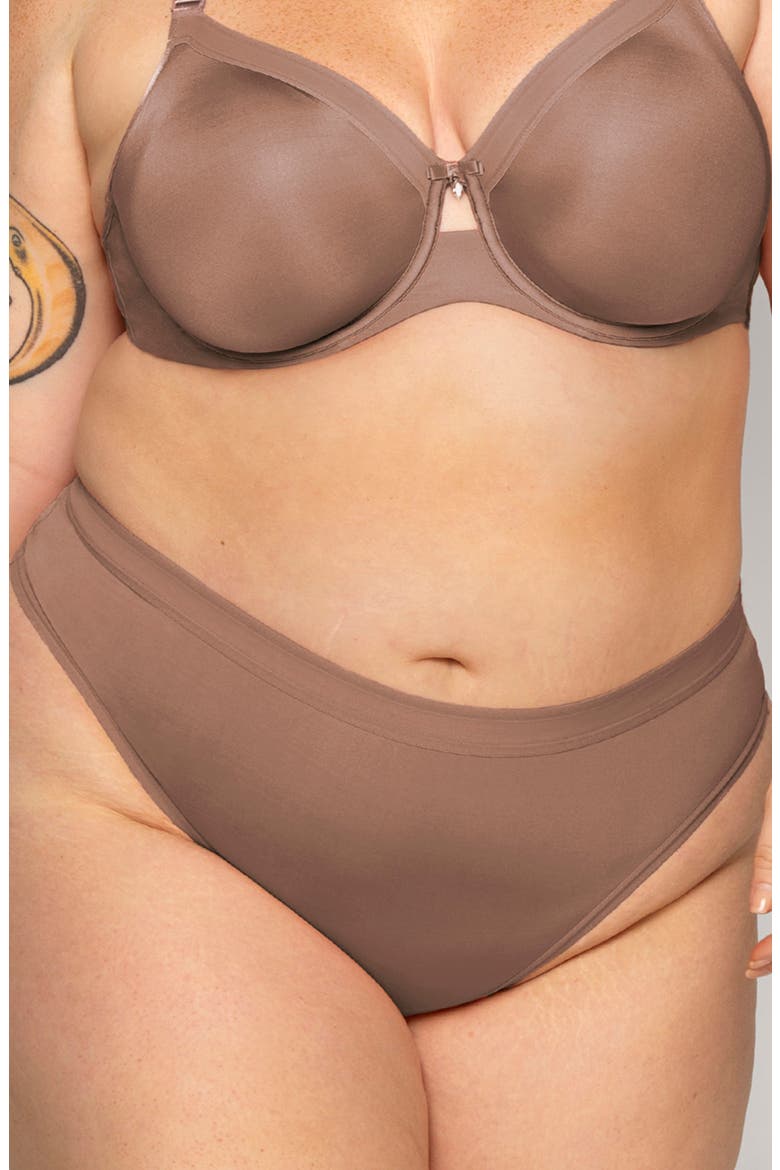 Silky Smooth High Cut Thong Panty, Main, color, SWEET TEA