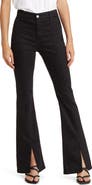 AG Anisten High Waist Slit Hem Seamed Stretch Flare Jeans