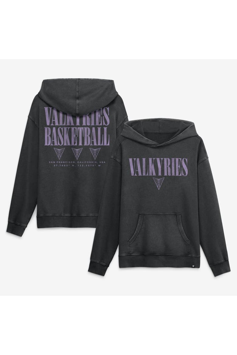 Men's Fanatics Black Golden State Valkyries Relaxed Washed Hoodie, Main, color, Black