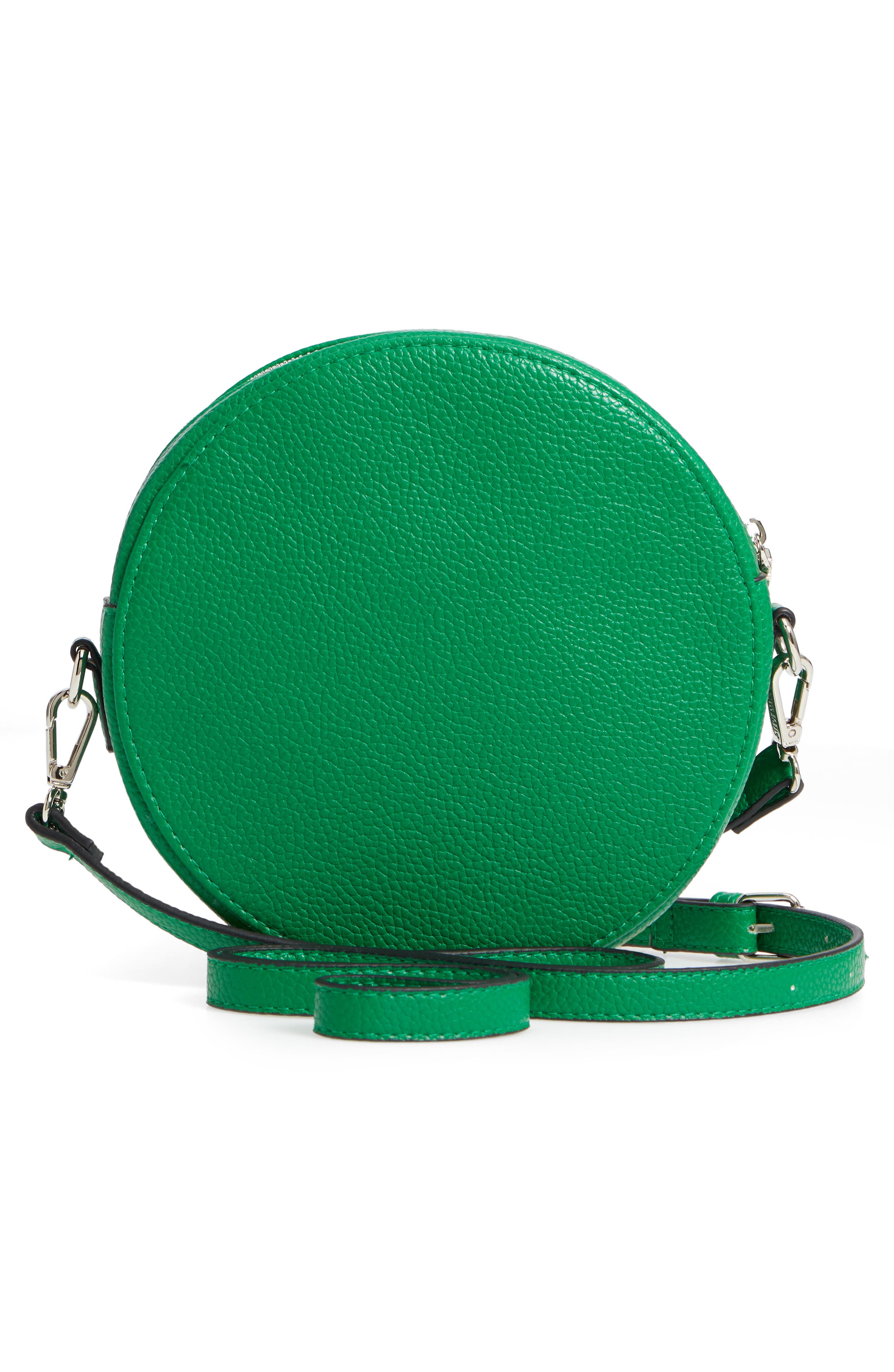 Pebbled Faux Leather Canteen Bag, Alternate, color, GREEN