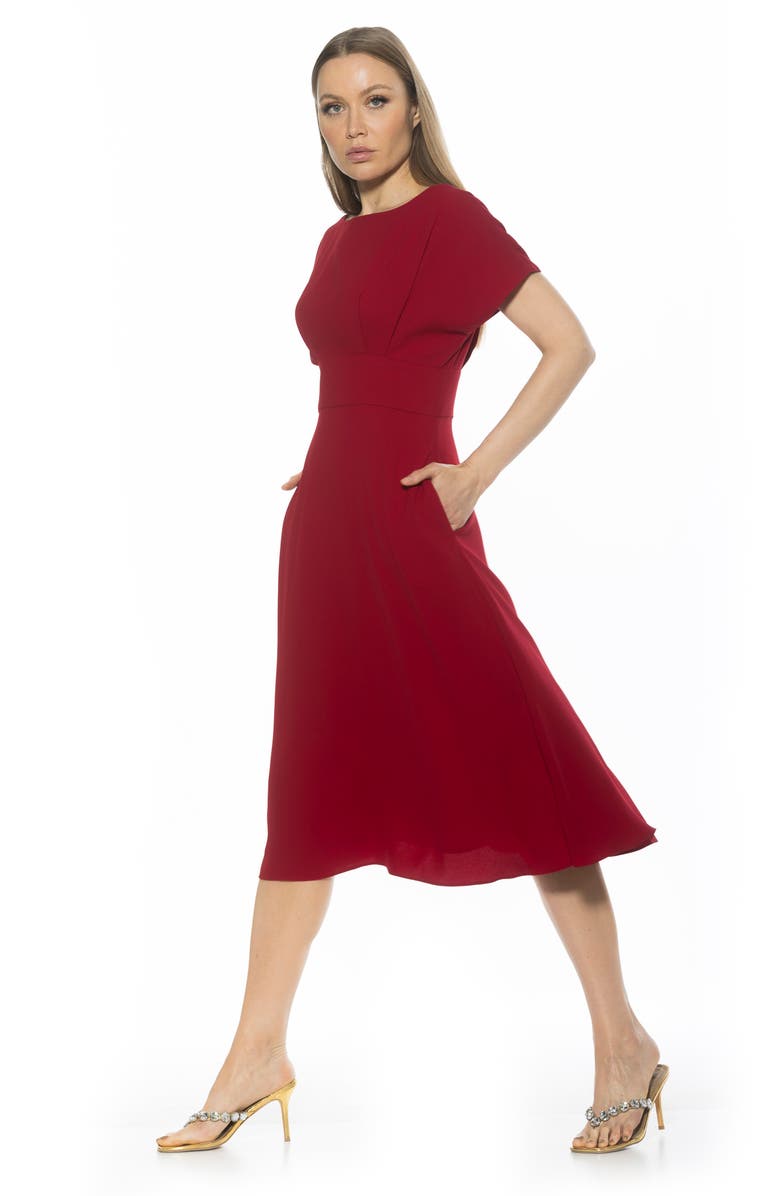 Alexia Admor Lottie Dolman Sleeve Dress, Alternate, color, Cranberry