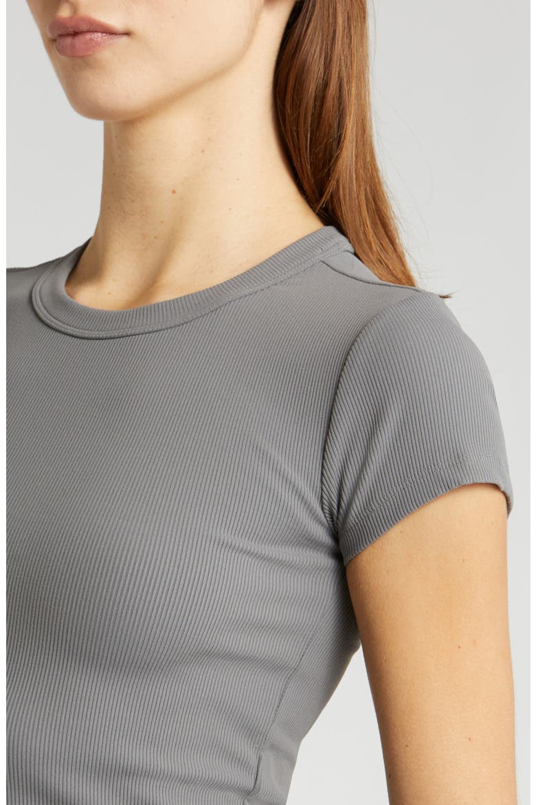 Compact Rib Crop Baby Tee, Alternate, color, GREY PEARL