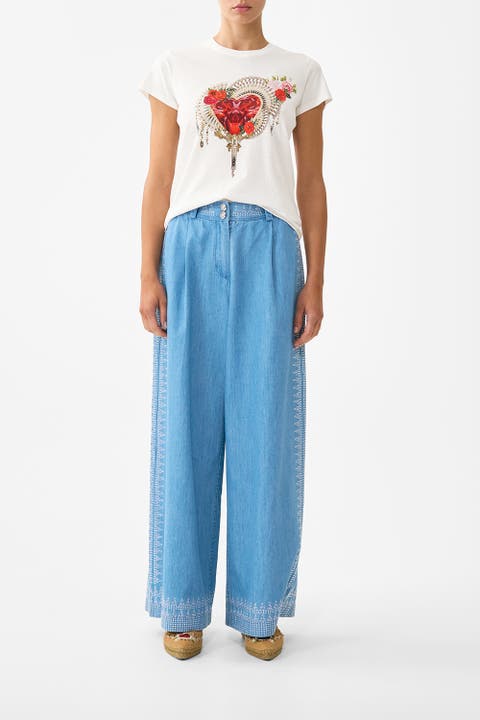 Slim Fit Round Neck T-Shirt - White