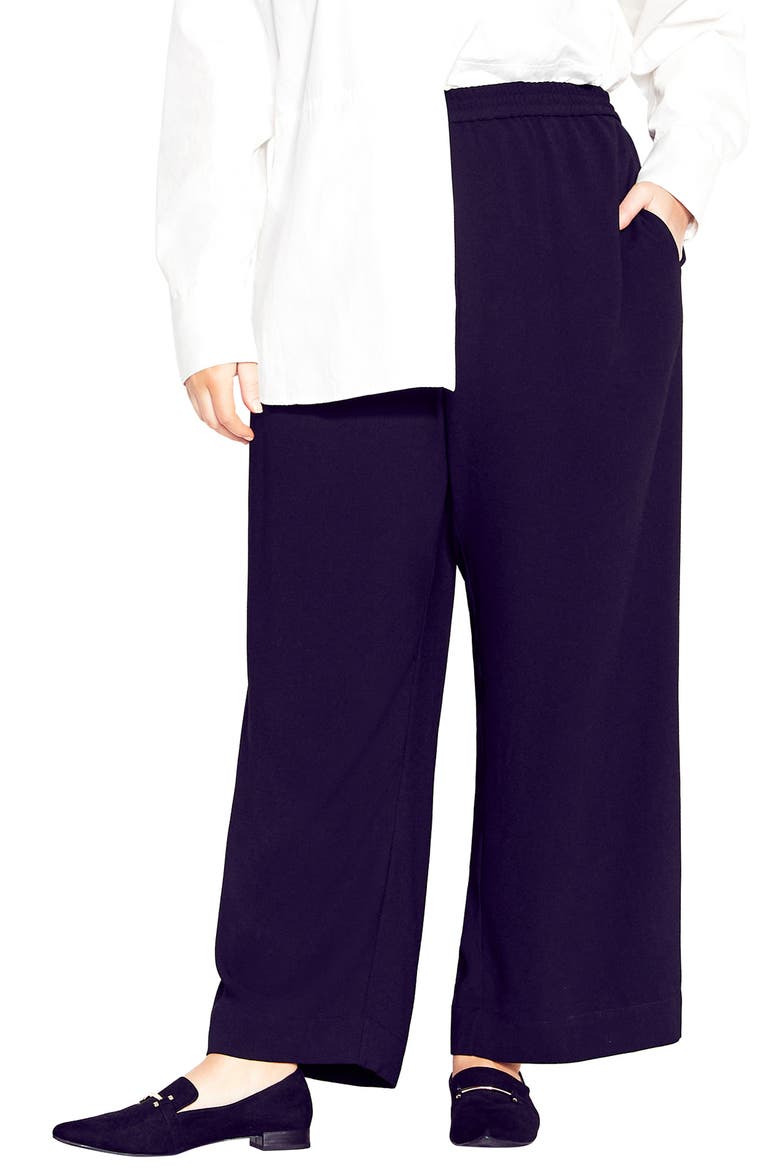 Wide Leg Pants, Main, color, BLACK