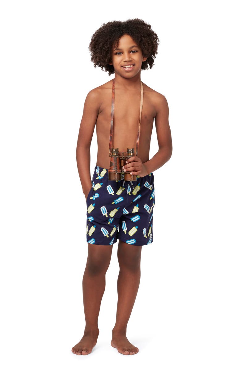 Tom & Teddy Kids' Lollies Print Swim Trunks, Alternate, color, 