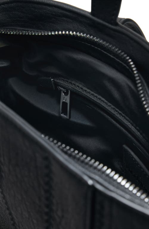 Desigual Mini Embroidered Faux Leather Backpack In Black