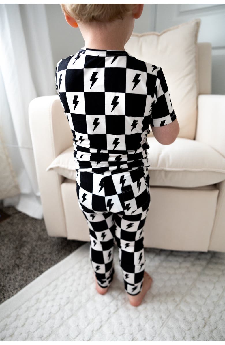 Charlie Lou Baby<sup>®</sup> Checkered Lightning Bolt Pajama Set, Alternate, color, 