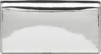 Diamond Chain Wallet in Metallic Mirror Leather