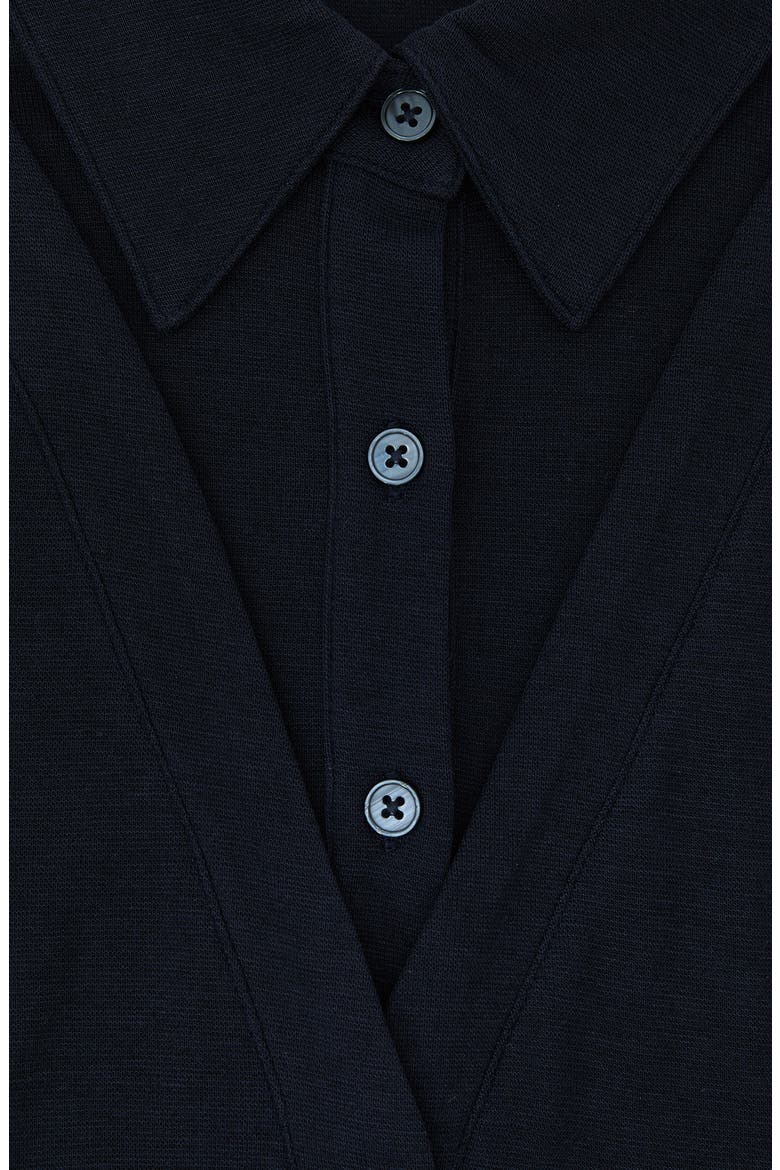 Shona Layered Look Polo, Alternate, color, NAVY
