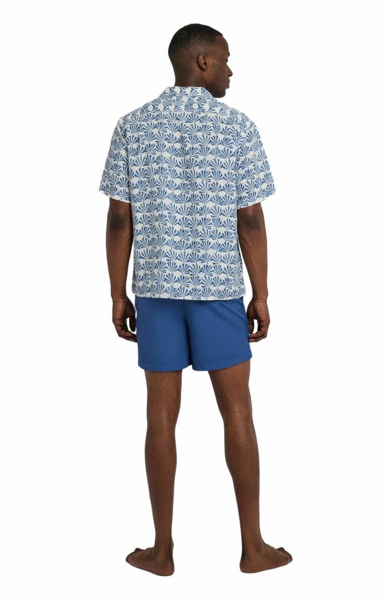 Onia Air Linen Vacation Shirt, Alternate, color, Dark Blue Multi