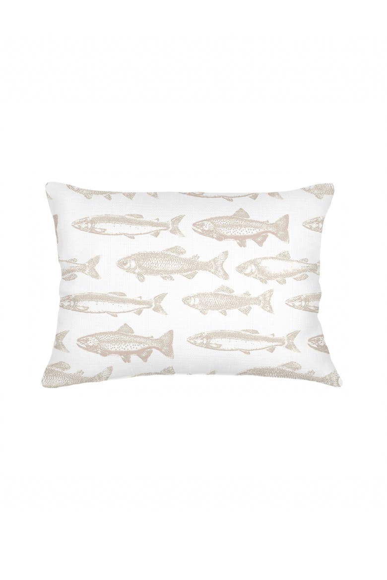 School of Fish Linen Pillow Cover Only, Alternate, color, Natural Beige