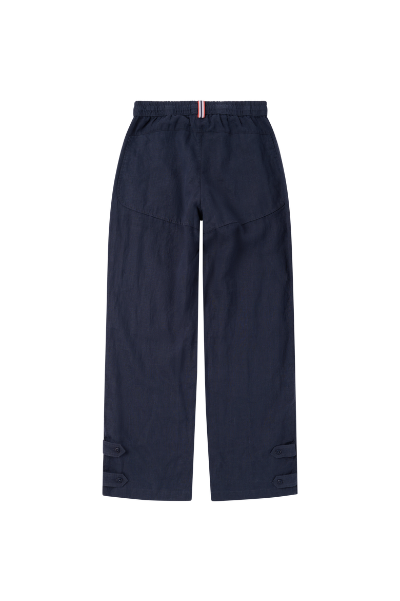 Safari Linen Pants Womens, Alternate, color, Faded Navy
