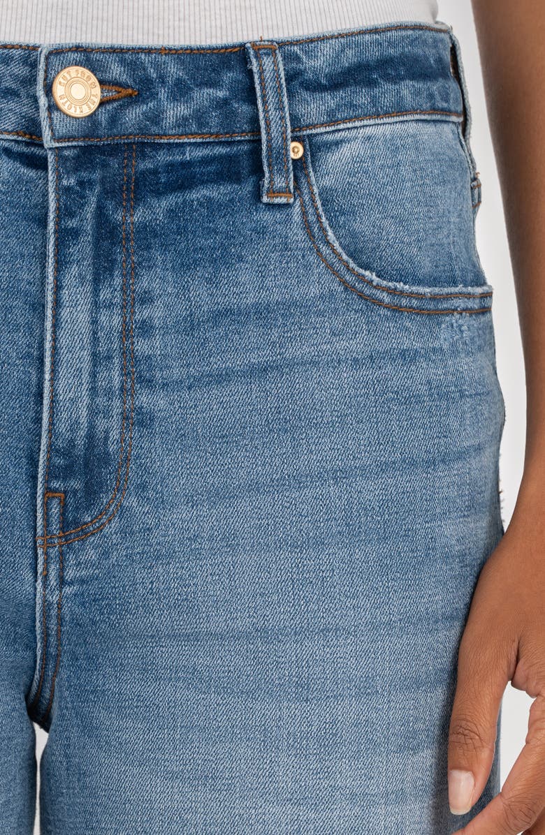KUT from the Kloth Sienna Cuffed High Waist Relaxed Straight Leg Jeans, Alternate, color, Love