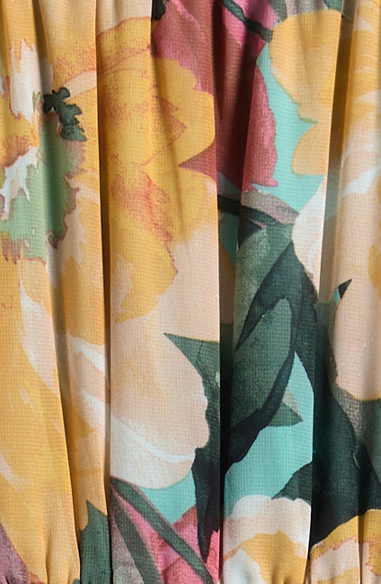 LOVE, NICKIE LEW Kids' Print Tiered Party Dress, Alternate, color, Mint/ Multi