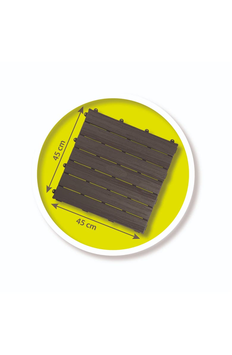 Smoby Toys Set of 6 Playhouse Floor Tiles, Alternate, color, Brown