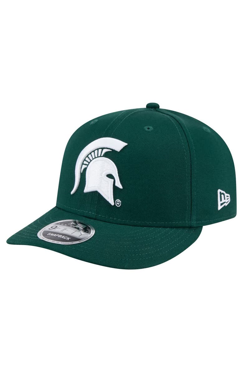 New Era Men's New Era Green Michigan State Spartans Low Profile 9FIFTY Snapback Hat, Main, color, Green