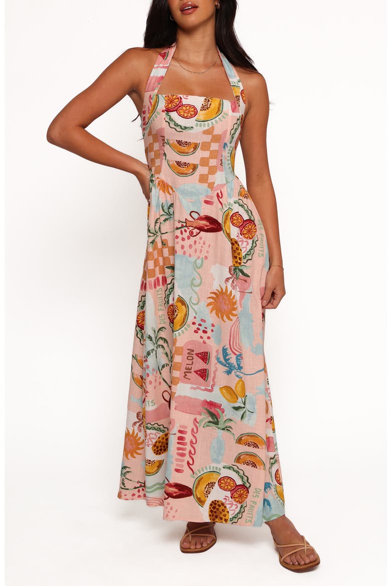Kiera Halter Maxi Dress, Main, color, SUMMER HAZE