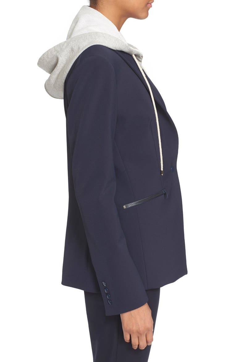Scuba Jacket with Removable Hooded Dickey, Alternate, color, NAVY
