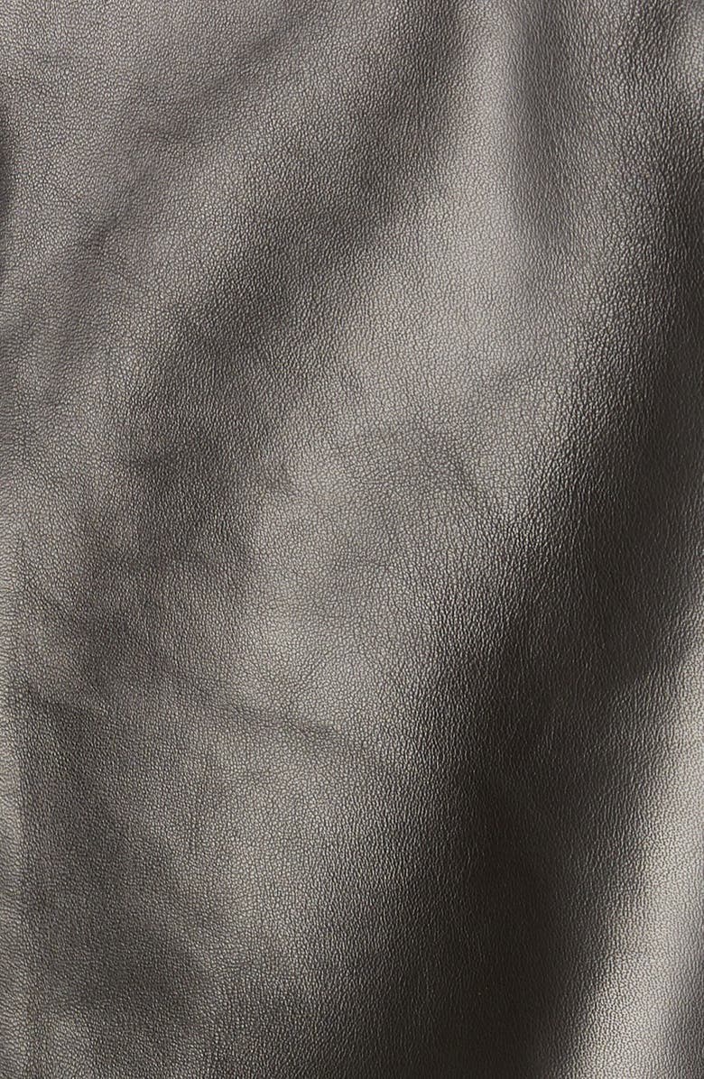 Brunello Cucinelli Monili Trim Nappa Leather Bomber Jacket, Alternate, color, 