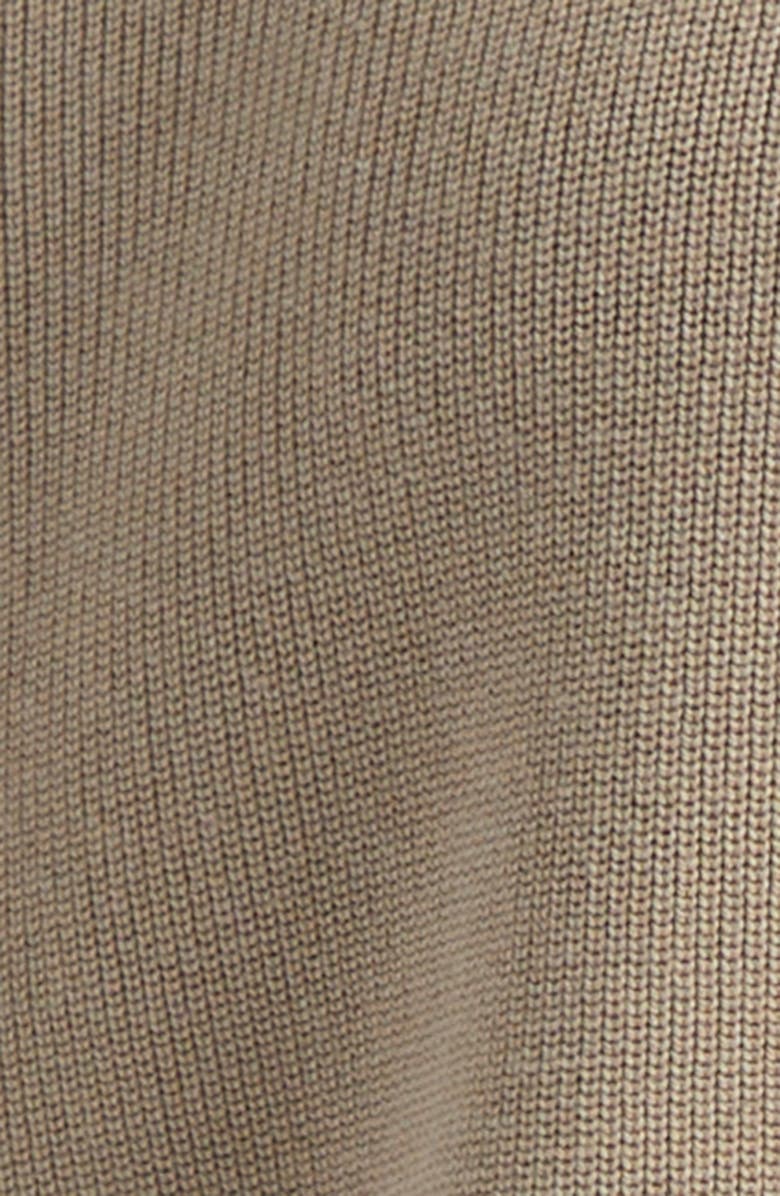 Moncler Leather & Cotton Knit Overshirt, Alternate, color,