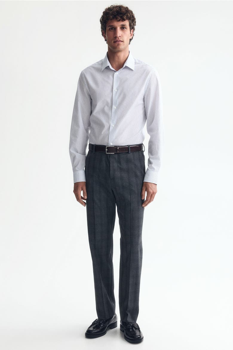 Regular-fit Suit Pants, Main, color, Navy blue/plaid