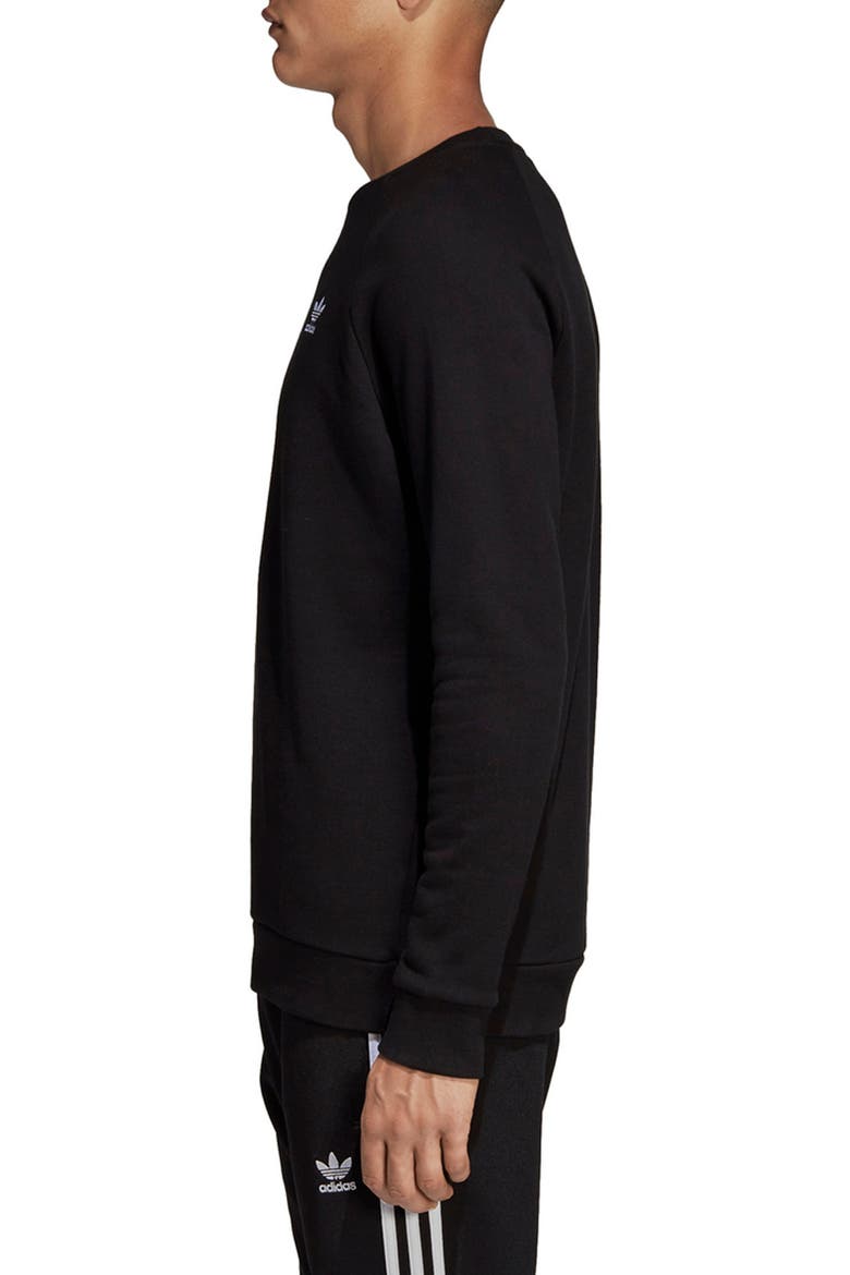 Essential Crewneck Sweatshirt, Alternate, color, BLACK