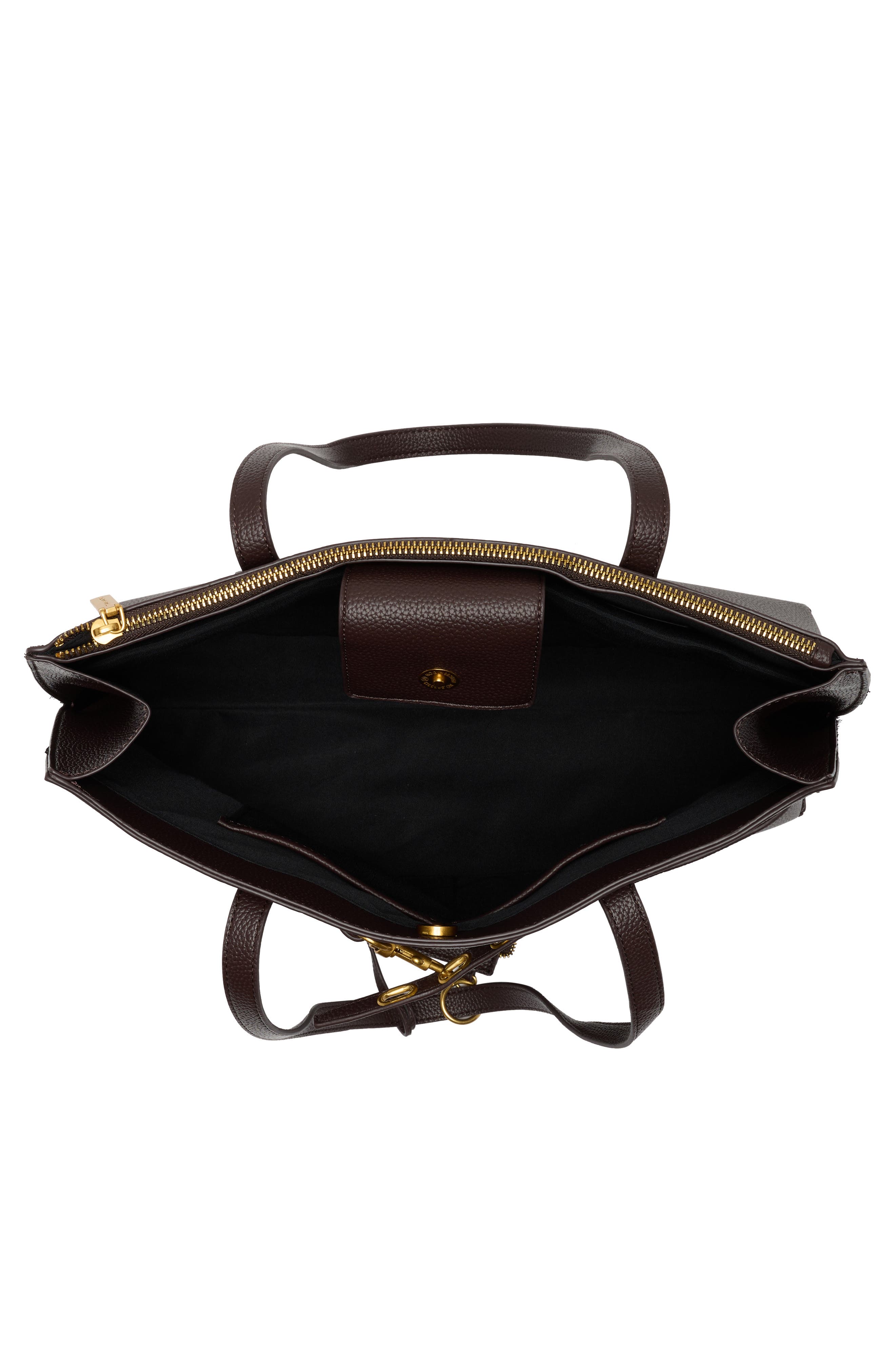 Ginny Faux Leather Tote, Alternate, color, COCOA