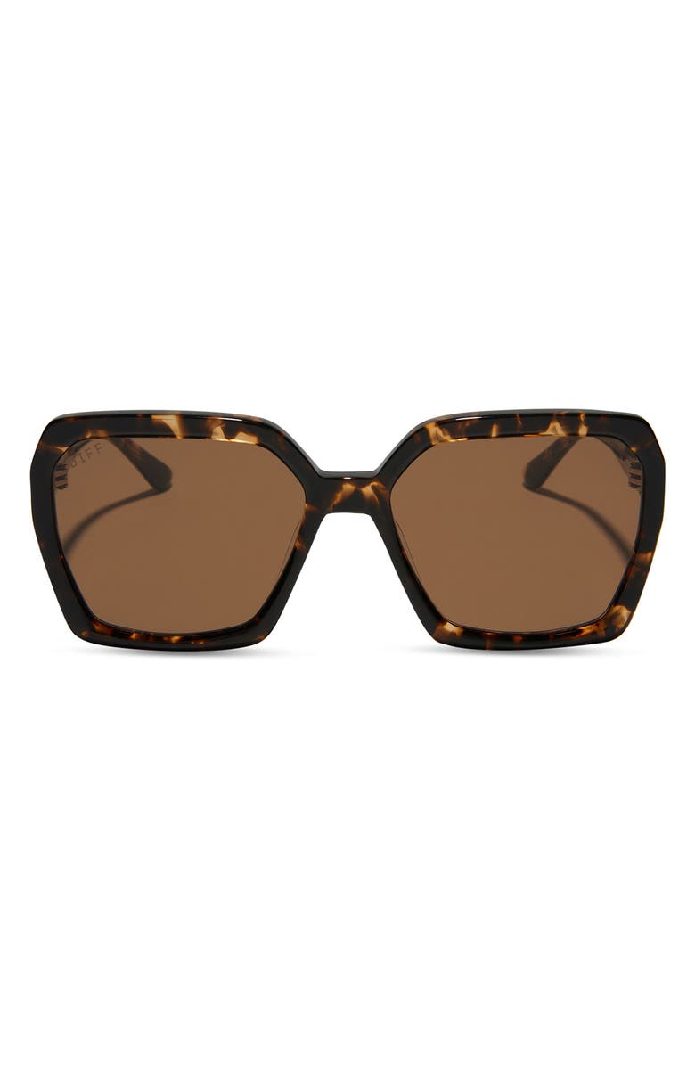 DIFF Sloane 54mm Square Sunglasses, Main, color, Brown