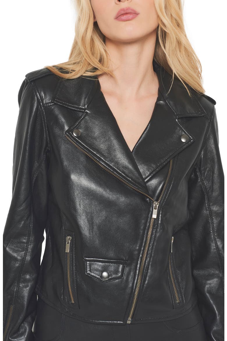 Cult Recycled Leather Jacket, Alternate, color, Black