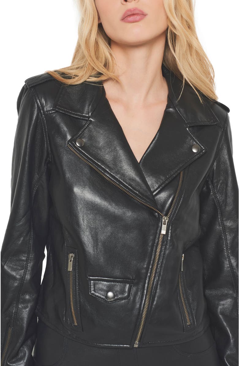 AS by DF Cult Recycled Leather Jacket, Alternate, color, Black