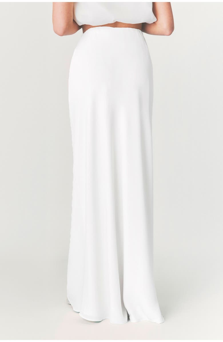 Six Stories Solene Satin Bias Cut Maxi Skirt, Alternate, color, Cream